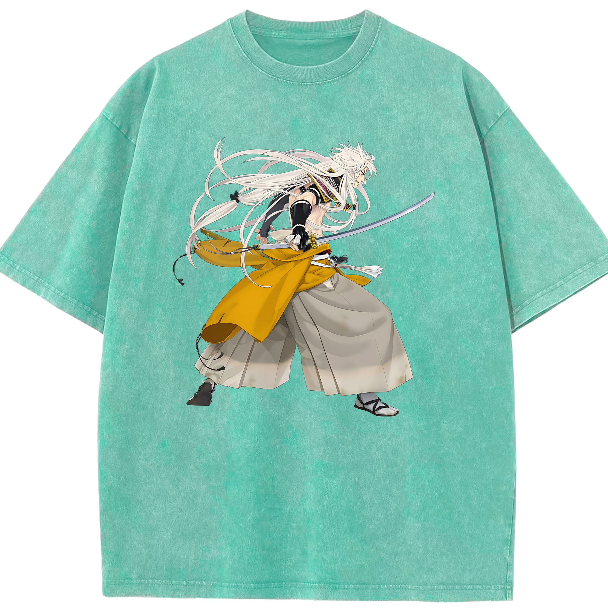 （画像用） 刀剣乱舞 Touken Ranbu 綿100% ヴィンテージ風 半袖Tシャツ（フロントプリント）